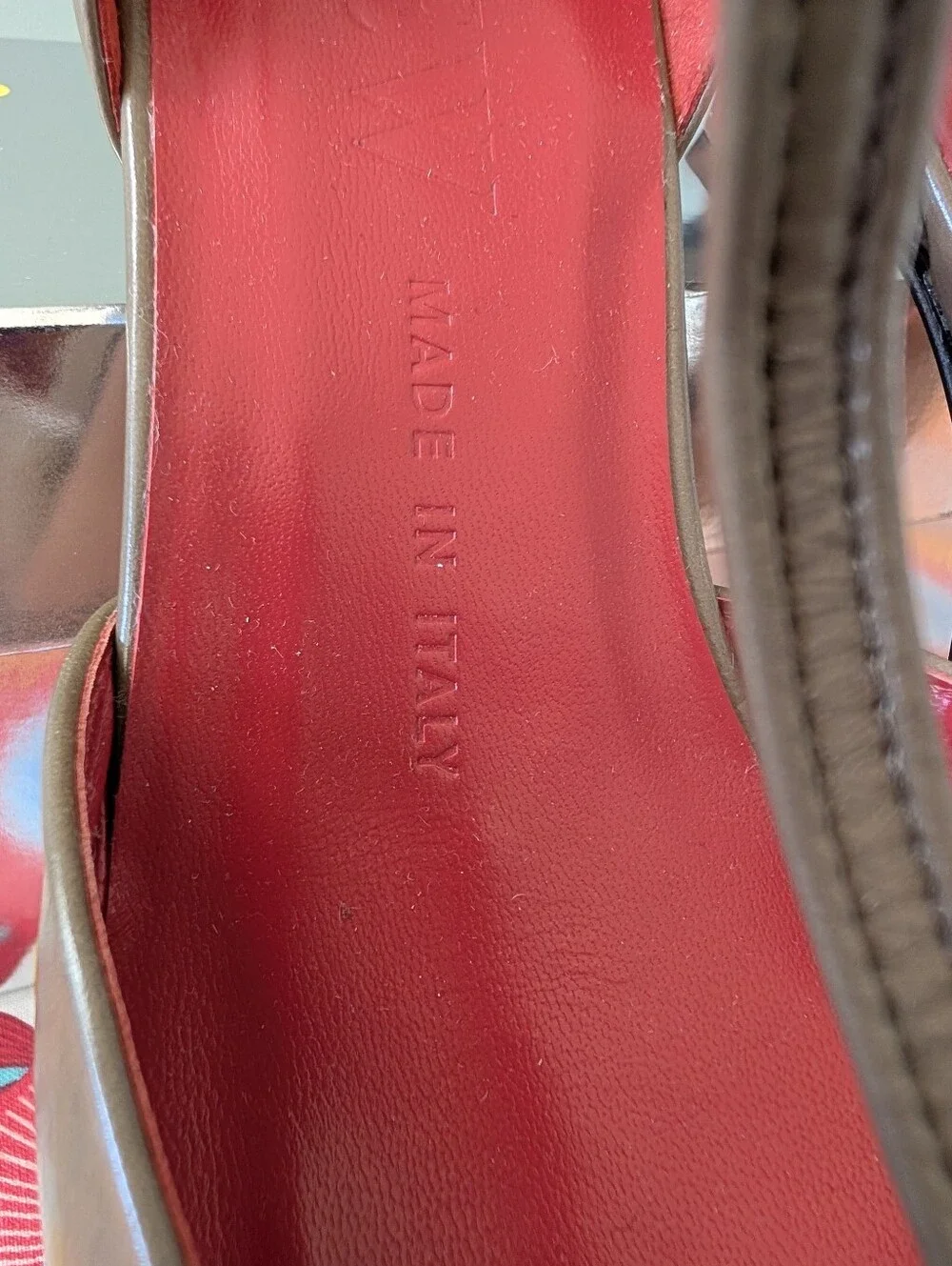 J Crew Made-in-Italy T-strap heels in leather CR930  Size 9.5 *Flawed